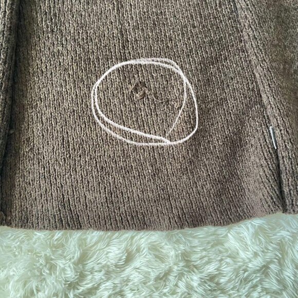 Ensue Short Sleeve Knit Cardigan M Brown Layered Outerwear - Picture 6 of 6